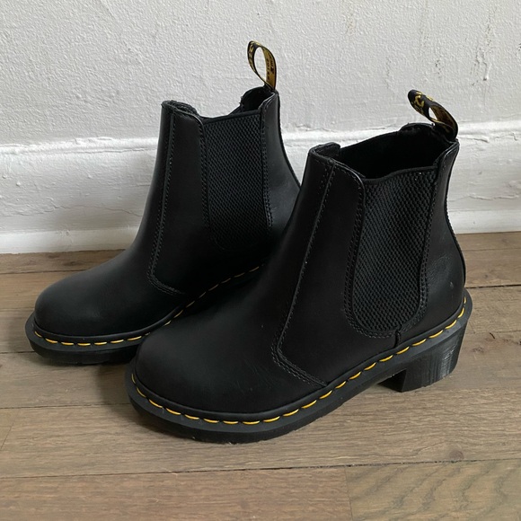 Dr. Martens Cadence Black Heeled Chelsea Boots - Picture 2 of 9